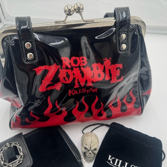Killstar Rob Zombie Black and Red Handbag Set - Picture 9 of 16